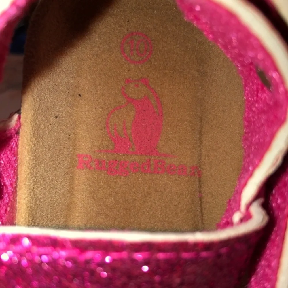 Rugged bear‎ pink sandals Girls size 10 pink sparkle buckle closure